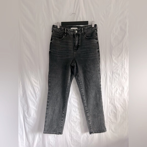 PacSun Black Mom Jeans Relaxed Fit Tapered Leg High Rise Size 27 - Picture 4 of 12